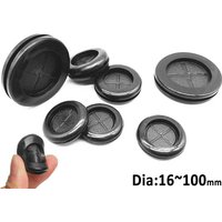 Black Round Grommet Protective Coil Double-sided Rubber Firewall Hole Plug Retaining Ring Parts Car Electrical Wire Gasket Kit