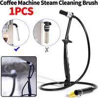 The barista uses the steam wand of a heat-resistant food-grade coffee machine to brush the PP handle