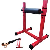 Bulgarische Split-Squat-Ständer, höhenverstellbare Einbein-Squat-Lunge-Maschine für das Heim-Fitnessstudio, robustes Stahl-Trainingsgerät für Hüftstrecker, Nordic Curls und Unterkörpertraining, rot