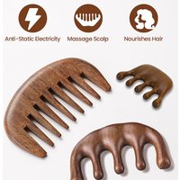Wood Therapy Massage Wood Massager Comb Face Scalp Head Oil Massager Gua Sha Natural Hair Comb Tools Body Massage Beauty Care