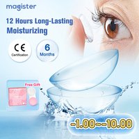 (-1,00~-10,00) MAGISTER Verschreibungspflichtige Kontaktlinsen mit Sehstärke, HD und weich, für Kurzsichtigkeit, 14,0 mm, 6 Monate haltbar