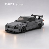 MOC R34 Style Skyline Racing Car 231PCS 8 Stud Wide Small Bricks Building Blocks Model Assembly Toy Gift