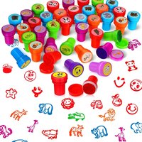 Animal Farm Animal Vegetable Fruit Pattern Assorted Stamps For Kids Self-Ink Teacher Stamps Kids Treasure Box Prize For Classroo