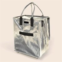 Foldable Wagon Cart with Wheels, Large Utility Cart for Grocery Shopping, Outdoor Travel Suitcase,Heavy Duty Luggage Hauler Tote