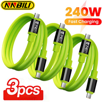 NNBILI 1/3Pcs 240W Type C Cable PD Fast Charging Phone Charger Data Cord For iPhone 17 Huawei Type C to USB C Quick Charge Wire