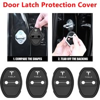 2/4Pcs Silicone Car Door Lock Cover Protective Decoration Case For Tesla Model 3 Y S 2021 Roadster Cybertruck Juguete K80 SpaceX