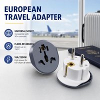 European Standard Adapter Plug Charging Head ABS Flame Retardant Material, Nickel-plated CopperEU Plug Adapter Converter