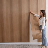 1Roll 3D Slot Grille Wallpaper Roll with Adhesive Backing, Waterproof, Easy Clean, Self-Adhesive Design, Ideal for Any Indoor Space