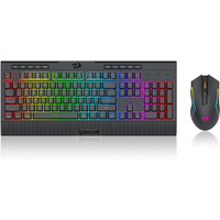 Redragon S151 PRO 3-Mode Wilreess Gaming Keyboard & Mouse Combo, 104 Keys K525 RGB Membrane Keyboard