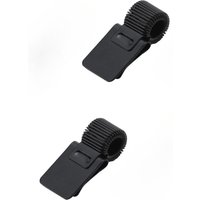 2 Pcs Black Pen Clipboard Holders Metal Pencil Holder Clips with Spring Adjustable Pen Clip Organizer for Notebook