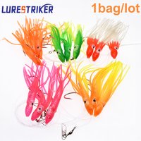 1bag Hooks size 8/0 Fishing snapper rigs, Sea Grouper pink sailfish lure bottom bait Artificial Squid octopus sabiki rigs bait