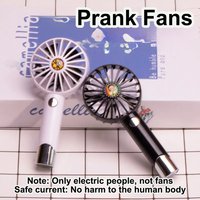 Prank Handheld Fan Presses Switch Electric Shock Does Not Rotate for Home Decor Room Decoration Kids Gift
