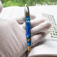 A108 Acrylic Torpedo Fountain Pen Gold Nib Practice Calligraphy Art Nib Acrylic Resin Writing Business Office Supplies Gift