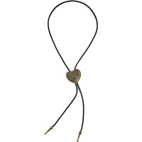 New Luxulry Heart-Shaped Unisex Fashion Bolo Tie for Men PU Leather Adjustable Rope Cowboy Western Trendy Jewelry Gifts
