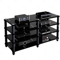 HIFI Audio Rack Heavy Duty AV Stand With Spikes Isolation Component Cabinet For Amplifier Turntable