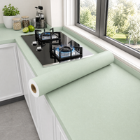 Thickened Matte Green Self Adhesive Contact Paper Waterproof Peel And Stick Wallpaper for Kitchen Cabinet Furniture Decoration