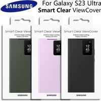 Oryginalne etui portfel Smart View do Samsunga Galaxy S23 Ultra, wysokiej jakości skórzane etui z klapką, pokrowiec ochronny na karty S23Ultra.