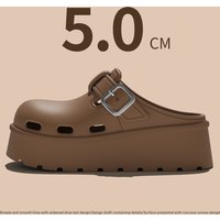Women’s Retro Elevated Clogs, Vintage EVA Summer Slides, Non-Slip Comfortable Thick Sole Indoor Outdoor Beach Sandals
