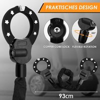 Kettenhandschellen-Schloss Lang 93cm ⌀ 8mm Sicherheitsschlösser, E-Scooter-Schloss für E-Scooter/Fahrräder