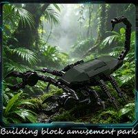 100 Parts MOC Famous Insect Series Black Scorpion Model DIY Building Bricks Creative Assembly Educational Toy Kids Surprise Gift