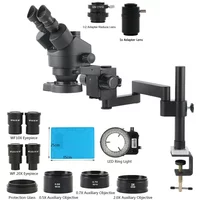 3.5X 90X 180X Zoom Simul-Focal Trinocular 0.5X 0.7X 2X Barlow Lens 20X Eyepiece Phone Repair PCB Soldering Stereo Microscope