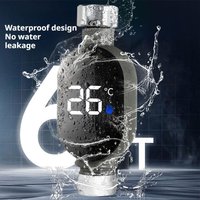 Black Bathroom Led Display 0โ~99โ Home Water Shower Thermometer Water Accurate Temperature Measurement Smart Meter Bathroom