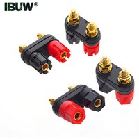 1PCS Banana plugs Red Black Couple Terminals Connector Amplifier Terminal Binding Post Banana Speaker Plug Jack