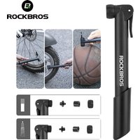 ROCKBROS Bike Pump 80PSI Schrader Presta Valve Bicyle Pump MTB Road Mini Portable Air Inflator nylon Cycling Pump Accessories