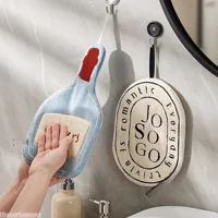 Kitchen Hand Towel Double Sided Thickening Coral Fleece Handkerchief Bathroom Accessories Hand Towel Strong Water Absorption