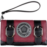 Vintage Pattern Colorblock Long Purse, Trifold Coin Purse, Classic Card Case With Buckles Decor