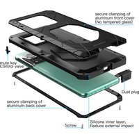 Case For Oneplus 11 10 9 8 7 7T Pro Heavy Duty Protection Doom Armor Metal Aluminum Shockproof Protector Cover Phone Accessories