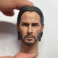 1/6 Keanu Reeves Head Sculpt Carving Model for 12'' Male Soldier Action Figure Collectible Dolls Model