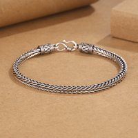 925 Sterling Silver Bracelet Vintage Men Bracelet for Man Women Wedding Jewelry Engagement Fashion Gift Party High Quality