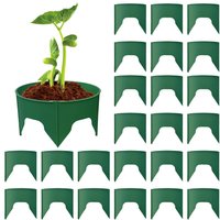 24pcs Plant Grow Ring Protective Round Deep Watering Circular Landscape Edging Planting Rings Garden Protector