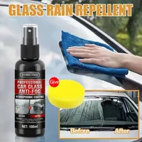 100ml Car Glass Anti Rain Spray Hydrophobic Nano Coating Waterproof Agent Clear Vision Oil Film Remover Window Mirror Shield