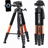 Zomei – trépied Portable en alliage d'aluminium de 187cm/73,6 pouces de haut, pour appareil photo DSLR Canon Nikon, support de téléphone pour photographie panoramique à 360 degrés