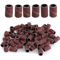 100pcs/pack Nail Art Sanding Bands 60# 120# 180# 240#Grinding Sand Ring Bit For Electric Drill Machine Accessories Manicure Tool