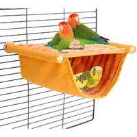 New Fleece Bird Hanging Hammock Warm Design Removable Bird Cage Perch Yellow Grey Washable Parrot Nest for Small Pet
