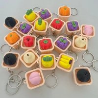 3D Printed PLA Friut Clicker Fidget Keychain ASMR Sensory Toy Stress Relief 5.5cm