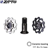 ZTTO Ceramic Bearing Pulley 11T AL7075 CNC Road Bike Guide Roller Idler And Screws MTB Bicycle Rear Derailleur Jockey Wheel