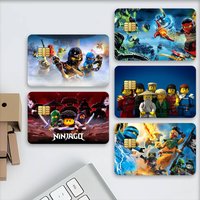 L-LE-GO N-Ninjago Credit Card Stickers Skin For Bank Debit Decorative Protection Scratch-resistant Gift 4PCS