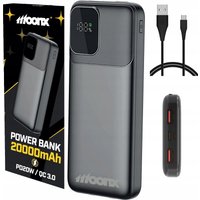 MOONX POWERBANK 20000 MAH 22,5W USB-C USB QC 3.0 SZYBKI MOCNY Z EKRANEM LED