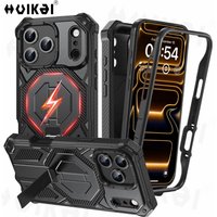 Magnetic Military Case For iPhone 17 Pro Max 16 Pro Max 15 14 Grade Protectio Shockproof Heavy Shock Absorption Protective Cover
