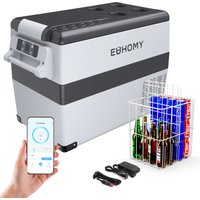 EUHOMY 40L Car Refrigerator Portable Compressor Freezer APP Control DC12V/24V & AC220-240V, -20°C to 20°C Large Capacity Car Fridge For BBQ Camping Truck Travel Party Campervan image 3