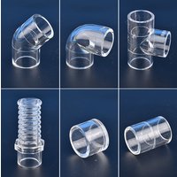 20/25mm Acrylic Pipe Connector Fittings Clear Permeable Flower Basket 90°Elbow Direct Tee Joint Aquarium Fish Tank Garden Joint
