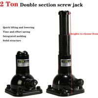 NEW High Quality Screw Jack Double Section 2 Tons Vertical Hand Jack Vehicle Maintenance Mechanical Top Mine Professional Top