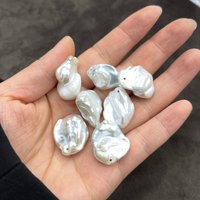 2Pc Natural Freshwater Pearl Baroque Necklace Pendant 15-20mm For Jewelry Making DIY Necklace Earrings Accessory