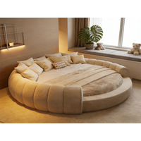 jq-Super Luxury Reclining Upholstered Modern Leather Solid Wood King/Queen/Full Size Storage Bed Frame*