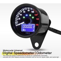Modified Universal Multi-functional LED liquid crystal instrument for Cafe Racer Motorbike Motorcycle Speedometer 12V Odometer