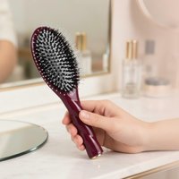 Boar Bristle Fried Dough Twists Comb Anti-static Scalp Massage Hair Brush for Daily Hair Grooming Styling 1Pcs